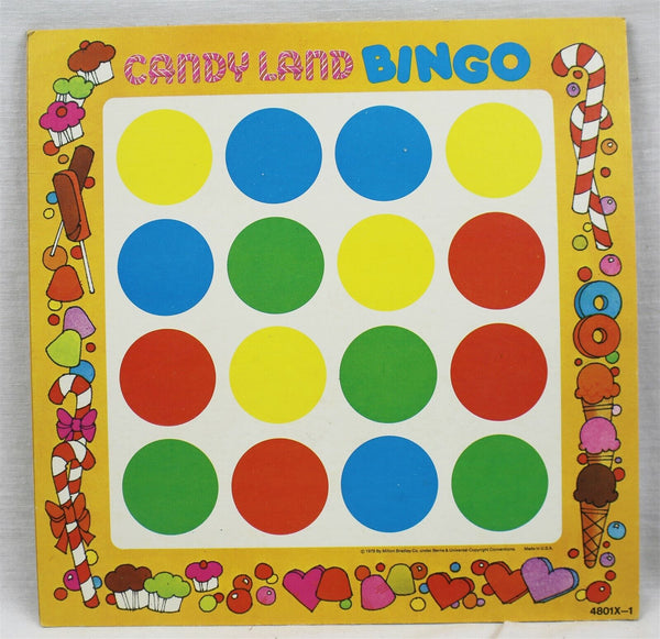 VINTAGE 1978 Milton Bradley Candy Land Bingo Board Game