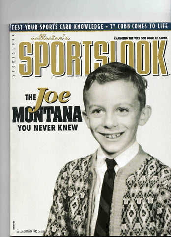 VINTAGE Jan 1995 Collector's Sportslook Magazine Joe Montana