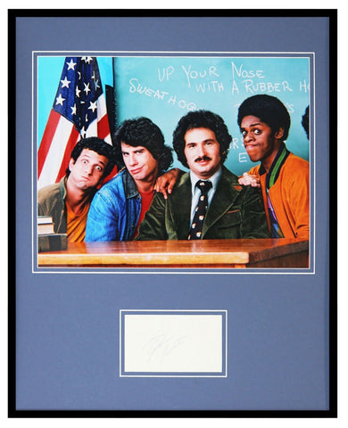 John Travolta Vintage Signed Framed 16x20 Photo Welcome Back Kotter w/ cast