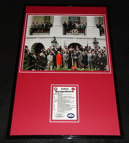 2012 Alabama Crimson Tide White House Visit Framed 12x18 Team Photo Display 