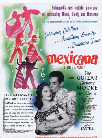 Mexicana 1945 ORIGINAL Vintage 9x12 Industry Ad Tita Guizar Constance Moore