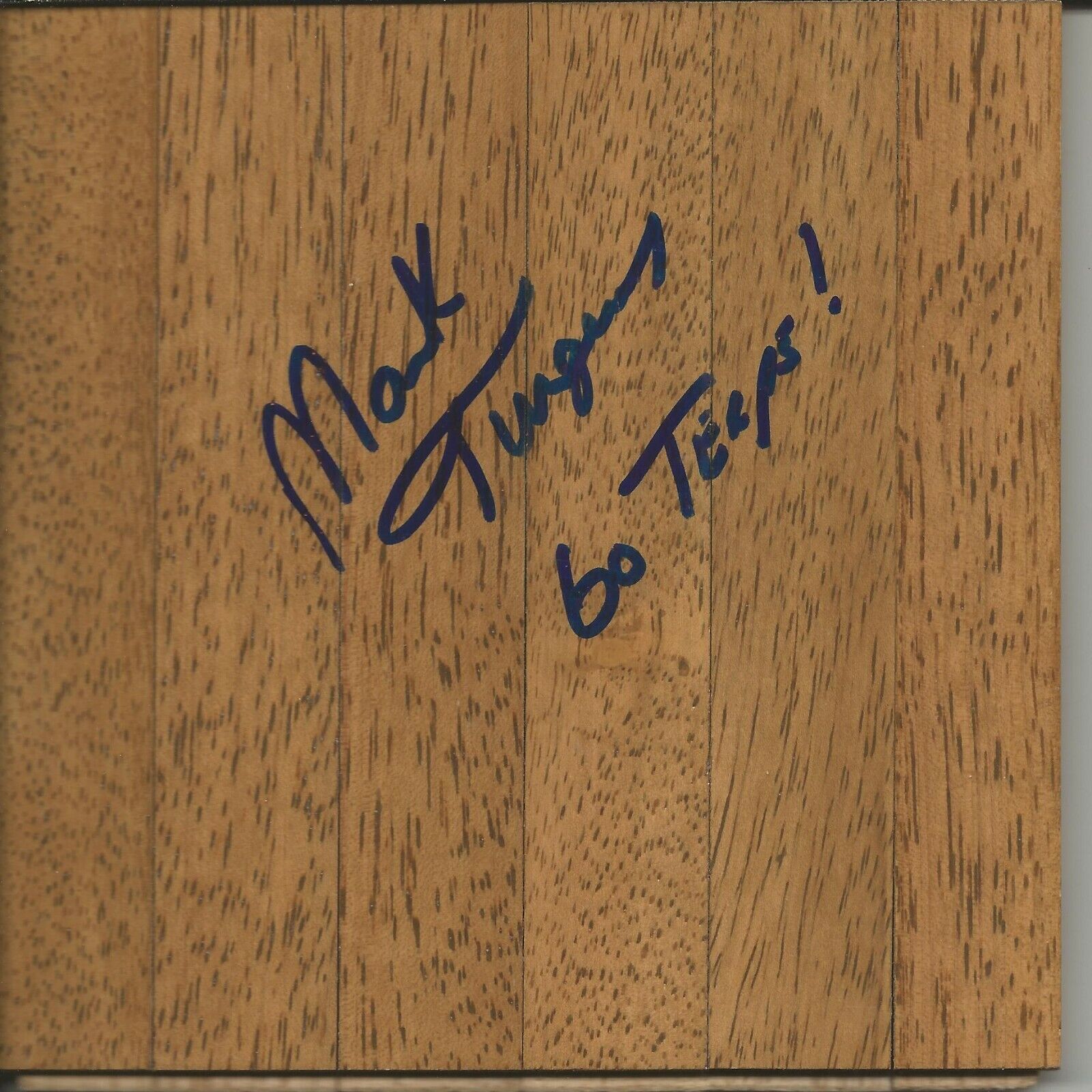 Coach Mark Turgeon Signed 6x6 Floorboard Maryland Go Terps Inscription