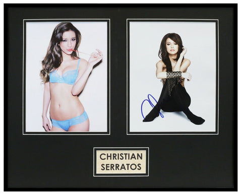 Christian Serratos Signed Framed 16x20 Lingerie Photo Set AW Walking Dead