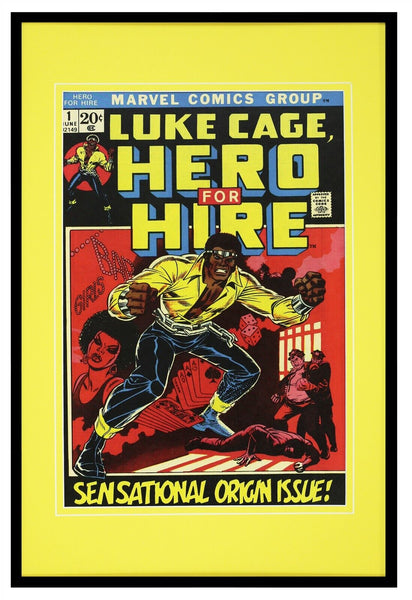 Luke Cage #1 Marvel Framed 12x18 Official Repro Cover Display