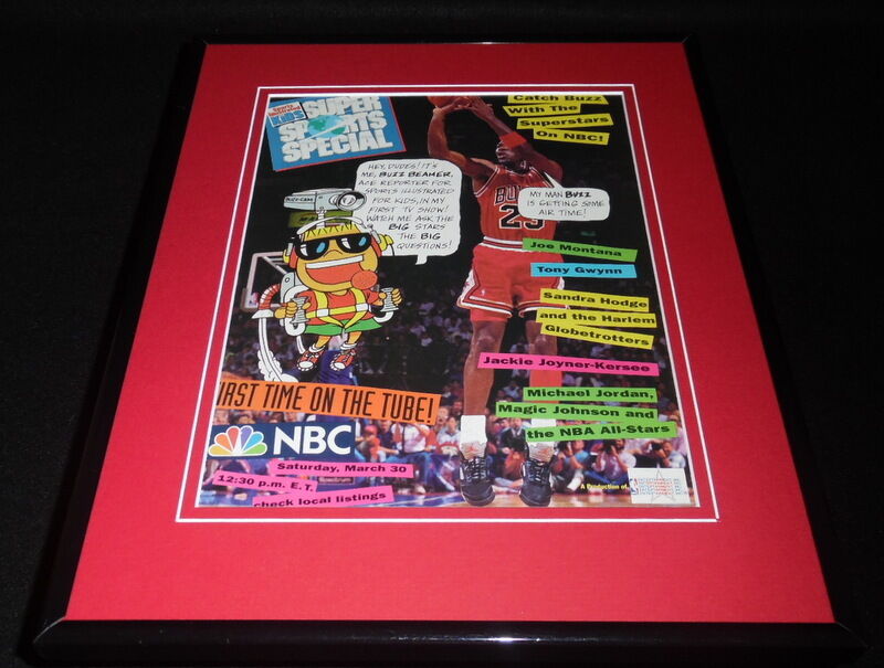 Michael Jordan 1990 SI Kids NBC Special 11x14 Framed ORIGINAL Advertisement