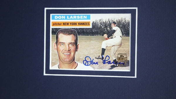 Don Larsen Perfect Game Signed Framed 16x20 Photo Display TOPPS Yankees