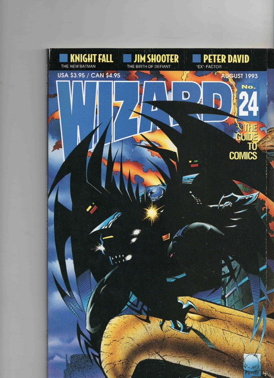 VINTAGE 1993 Wizard Magazine #24 Knightfall