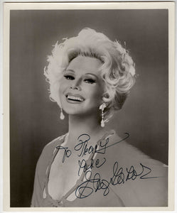 Eva Gabor Signed 8x10 Photo JSA Green Acres Rescuers Aristocrats Match Game C