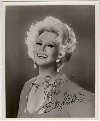 Eva Gabor Signed 8x10 Photo JSA Green Acres Rescuers Aristocrats Match Game C