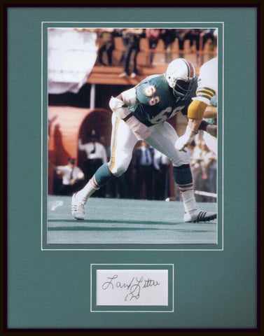 Larry Little Signed Framed 11x14 Photo Display JSA 17-0 Dolphins 