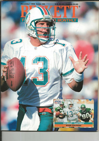 ORIGINAL Vintage Dec 1992 Beckett Football Card Magazine Dan Marino Herschel W