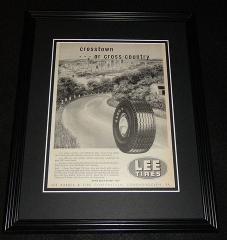 1951 Lee Tires Framed 11x14 ORIGINAL Vintage Advertisement