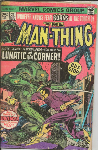 Man Thing #21 ORIGINAL Vintage 1975 Marvel Comics 