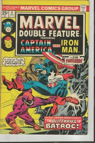 Marvel Double Feature #9 ORIGINAL Vintage 1975 Marvel Comics Capt America 