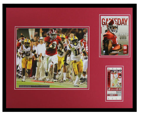 2009 Alabama vs LSU Framed 16x20 Photo / Ticket / Program Cover Set