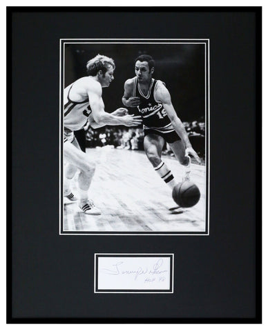 Lenny Wilkens Signed Framed 16x20 Photo Display Sonics