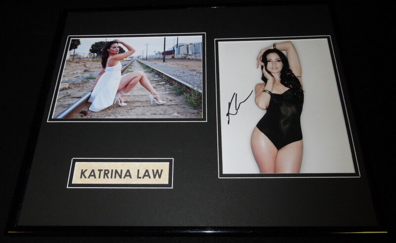 Katrina Law Signed Framed 16x20 Lingerie Photo Set AW Spartacus Arrow