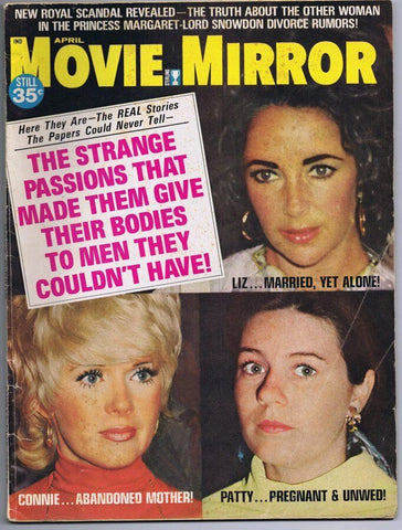 ORIGINAL Vintage April 1971 Movie Mirror Magazine Elizabeth Taylor Connie Steven