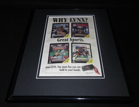 Atari Lynx 1992 11x14 Framed ORIGINAL Vintage Advertisement