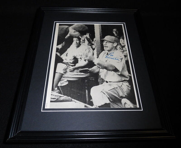 Leo Durocher Signed Framed 11x14 Photo Display Dodgers