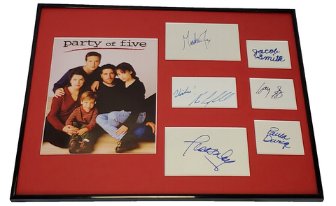 Party of Five Cast Signed Framed 16x20 Photo Display AW Neve Campbell Chabert +4