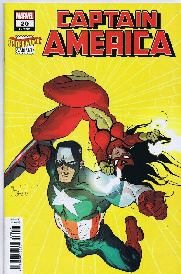 Captain America Vol 9 #20 Cover B Variant Ben Caldwell Spider-Woman Marvel Comic