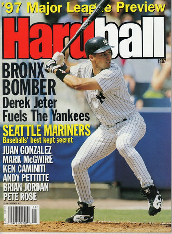 ORIGINAL Vintage 1997 MLB Hardball Magazine Derek Jeter Mark McGwire