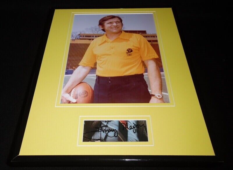 Coach Johnny Majors Signed Framed 11x14 Photo Display Pitt