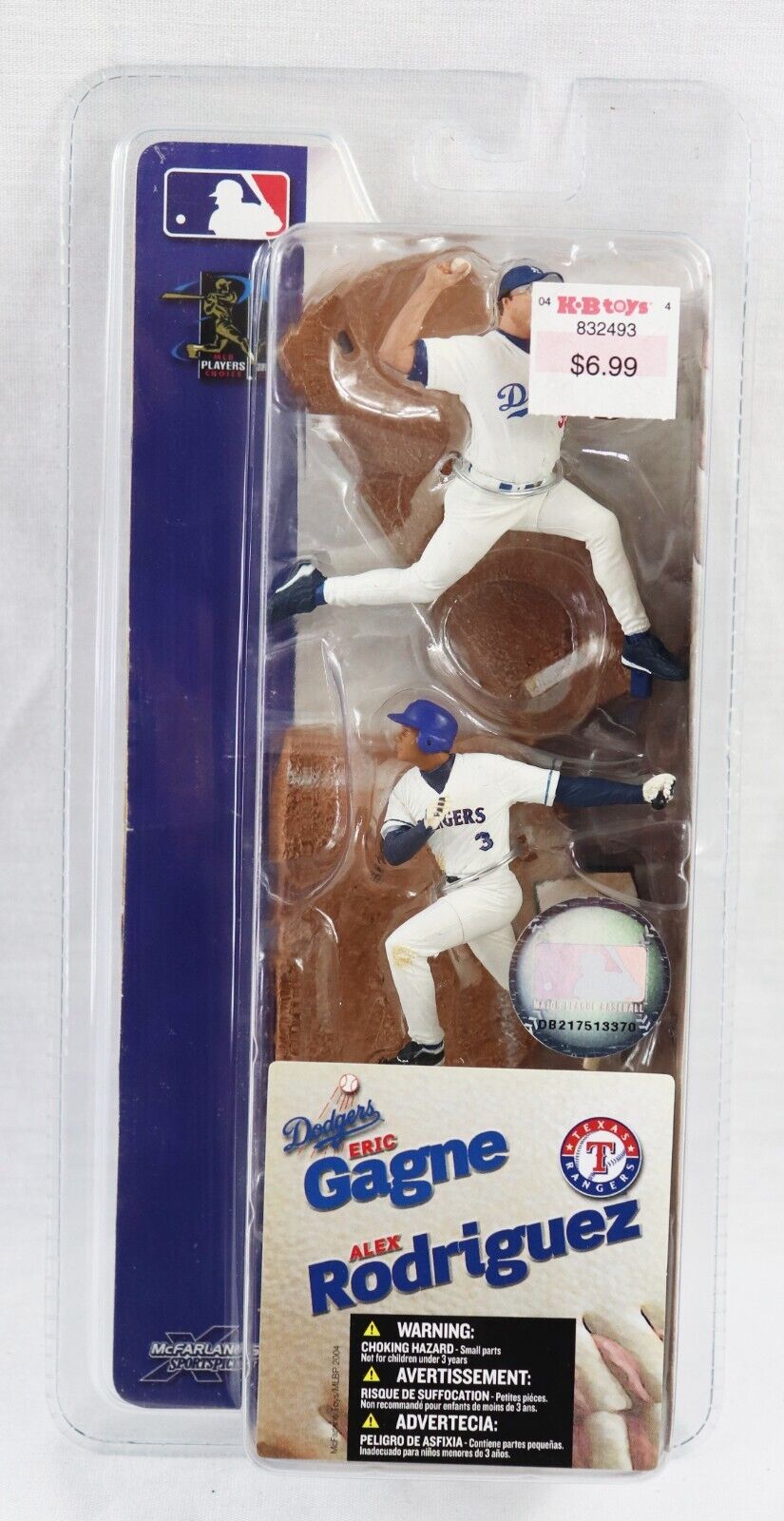 VINTAGE 2004 McFarlane Alex Rodriguez + Eric Gagne 3" Action Figure Set