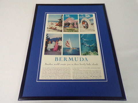 1959 Bermuda Trade Development Framed 11x14 ORIGINAL Vintage Advertisement 