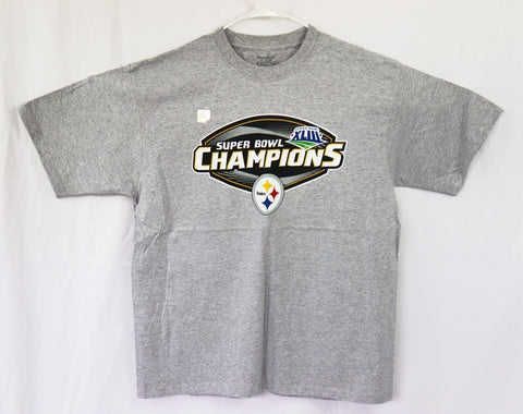 NEW w/ HOLO NWT Reebok Pittsburgh Steelers Super Bowl XLIII T-Shirt LARGE L