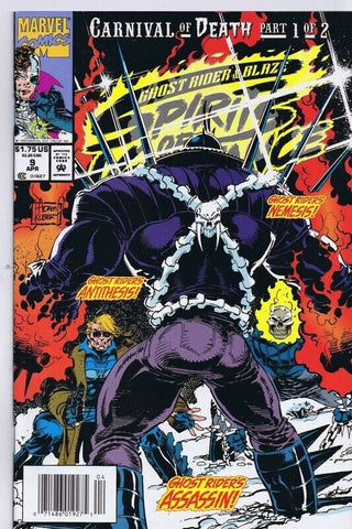 Ghost Rider Blaze Spirits of Vengeance #9 ORIGINAL Vintage 1992 Marvel Comics