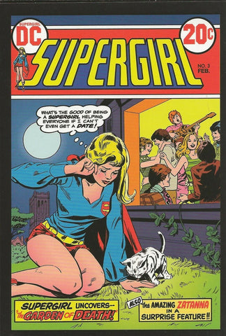 Supergirl #3 (1973) 4x5" Cover Postcard 2010 DC Comics Supergirl Can't Get Date