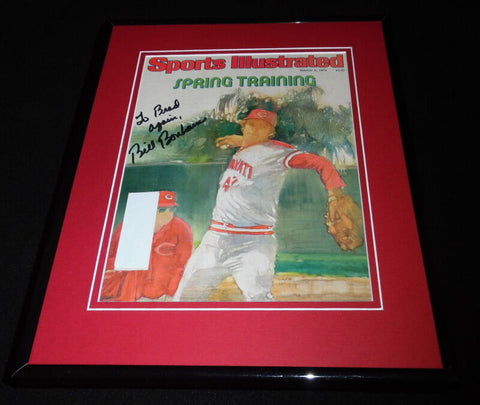 Bill Bonham Signed Framed 1965 Sports Illustrated Magazine Cover Reds