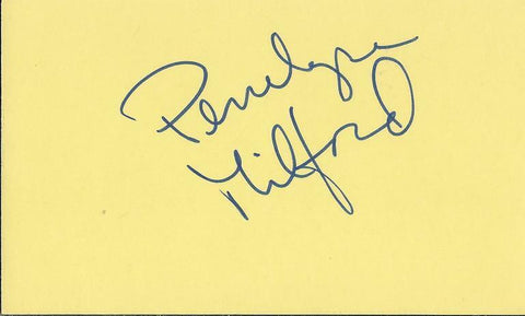 Penelope Milford Signed Vintage 3x5 Index Card JSA Coming Home