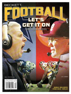 VINTAGE Oct 2004 Beckett Football Magazine Bill Parcells Joe Gibbs