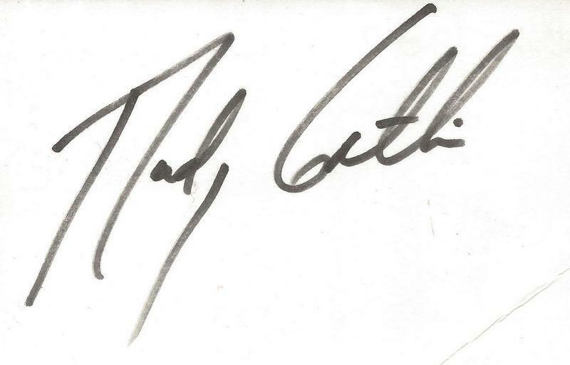 Rudy Gatlin Signed Vintage 3x5 Index Card Gatlin Brothers