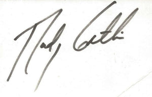 Rudy Gatlin Signed Vintage 3x5 Index Card Gatlin Brothers