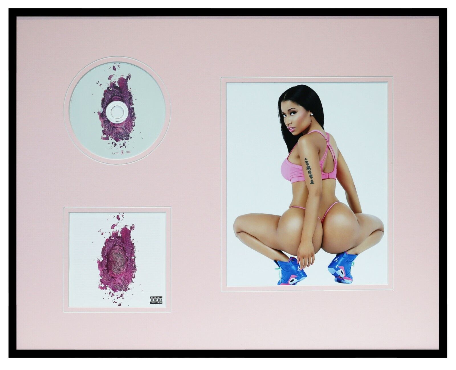 Nicki Minaj Framed 16x20 Pinkprint CD & Thong Photo Display