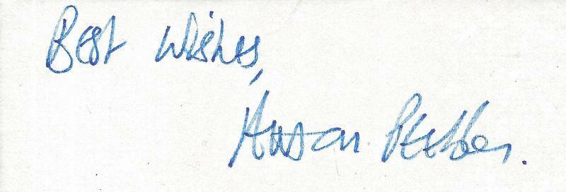 Alison Peebles Signed Autograph Card