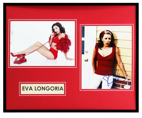 Eva Longoria Signed Framed 16x20 Photo Display JSA Desperate Housewives