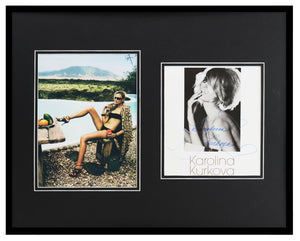 Karolina Kurkova Signed Framed 16x20 Bikini Photo Set 