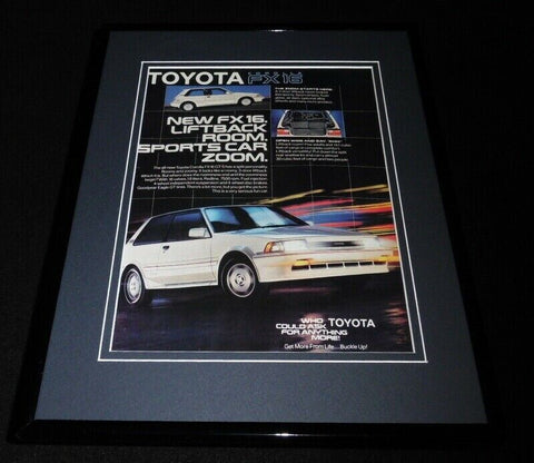 1986 Toyota Corolla FX16 11x14 Framed ORIGINAL Vintage Advertisement