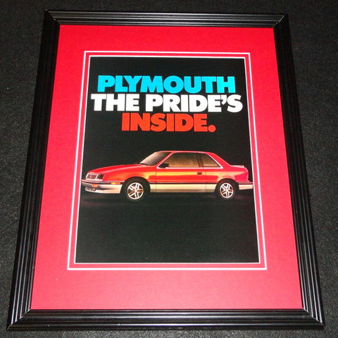 1987 Plymouth Sundance Framed 11x14 ORIGINAL Vintage Advertisement B