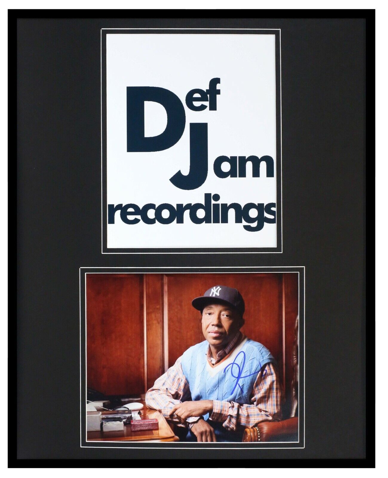 Russell Simmons Signed Framed 16x20 Photo Set AW Def Jam