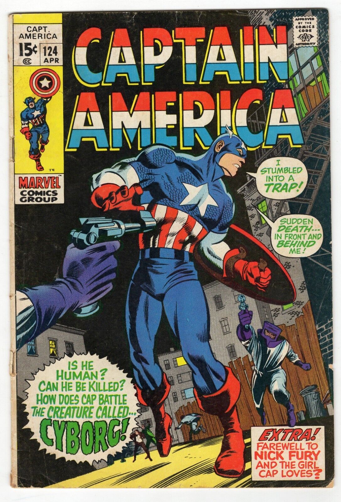 Captain America #124 VINTAGE 1970 Marvel Comics MODOK