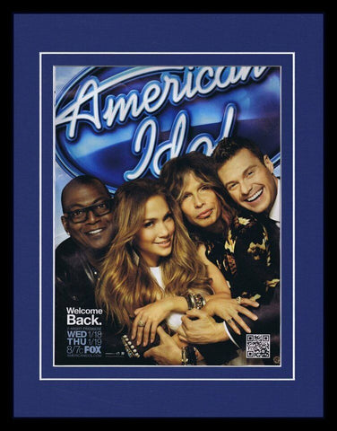 American Idol 2012 Fox Framed 11x14 ORIGINAL Advertisement Jennifer Lopez 