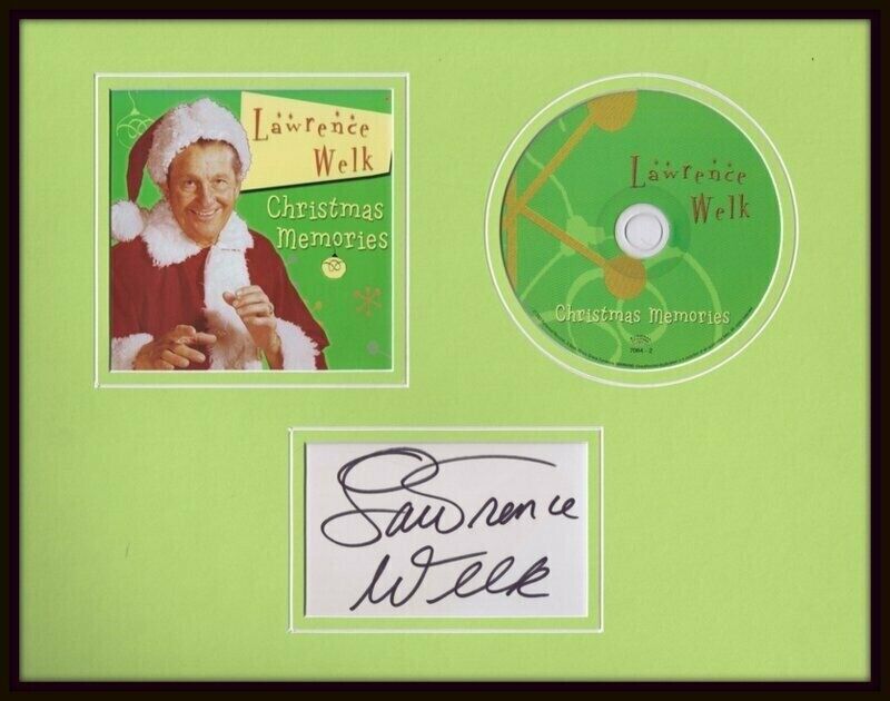 Lawrence Welk Signed Framed 11x14 Christmas CD & Photo Display