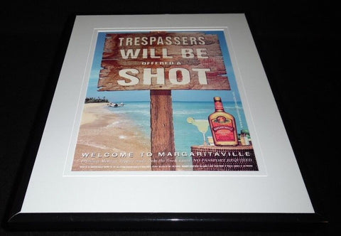 2000 Margaritaville Premium Tequila Framed 11x14 ORIGINAL Vintage Advertisement