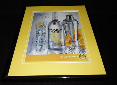 2004 Bacardi Limon Rum Framed 11x14 ORIGINAL Advertisement